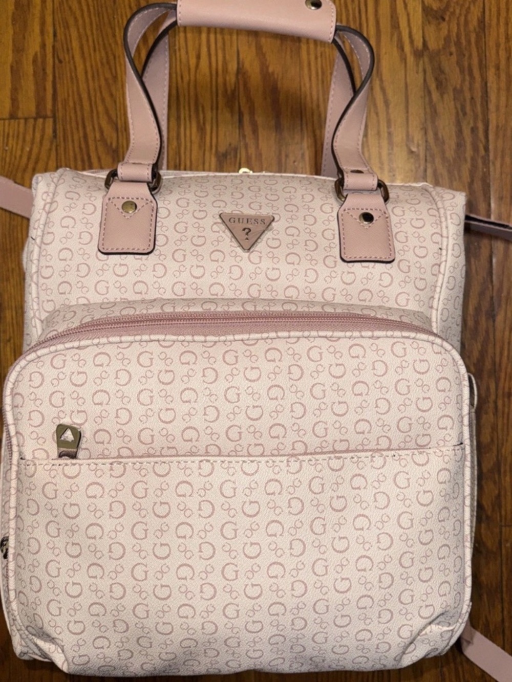GUESS Blush Pink Logo Backpack Tote